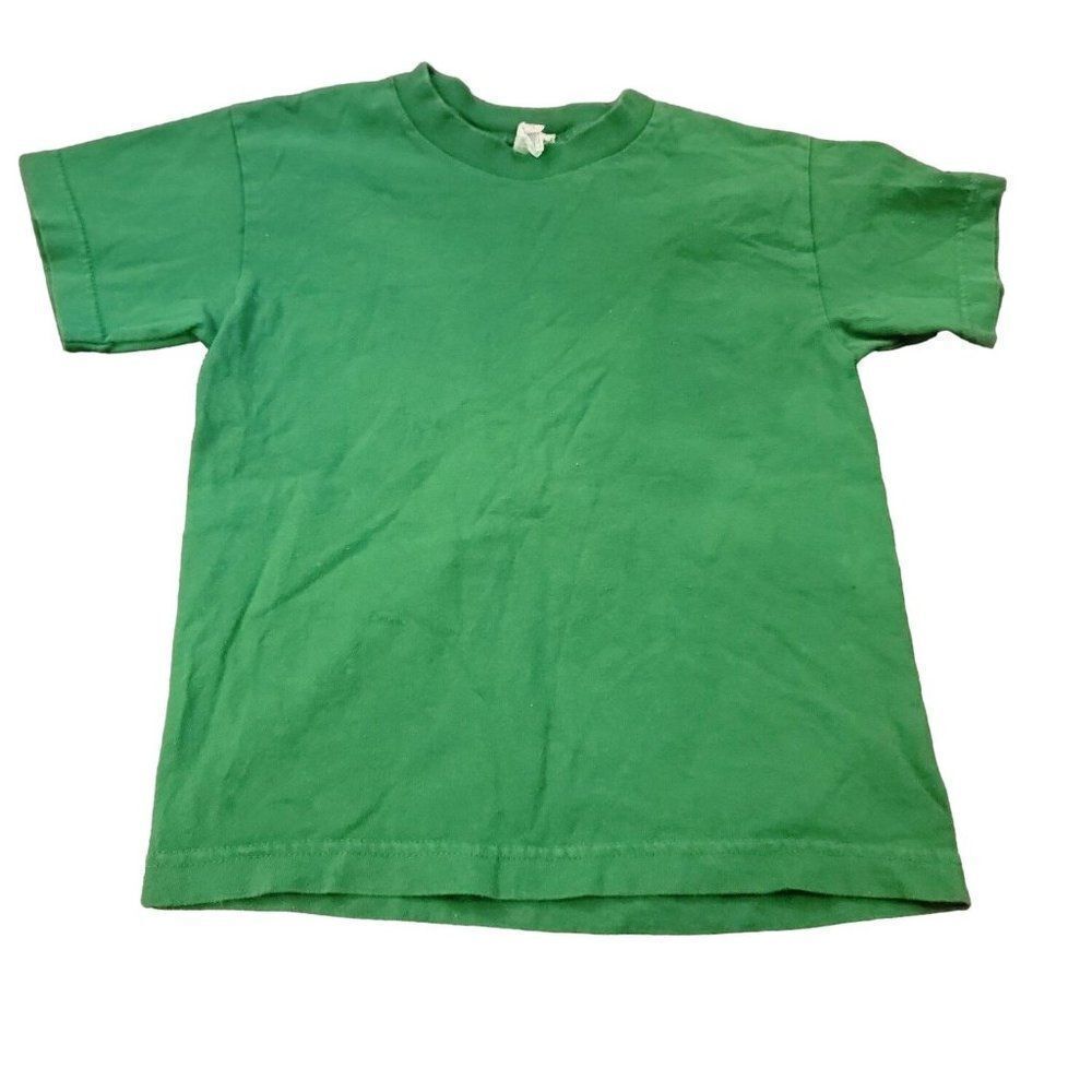Alstyle Boys Green Short Sleeve Crew Neck Pullover T Shirt Size L/7